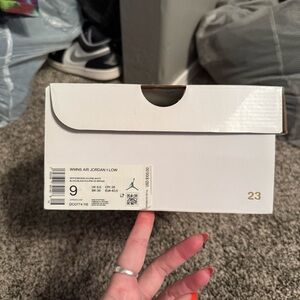 Nike Air Jordan 1 Low Women's Shoes - White and Gold